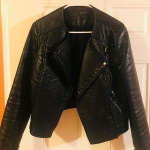 Topshop faux leather jacket
